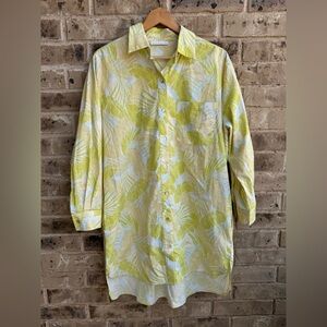 Karlie Ibiza Palm Shirt Dress size small
